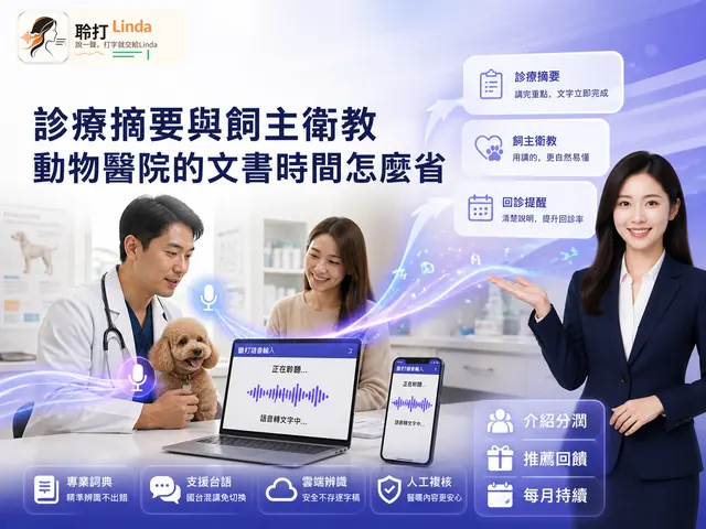 動物醫院 — 診療摘要與飼主衛教，把解釋過的話直接留成文字